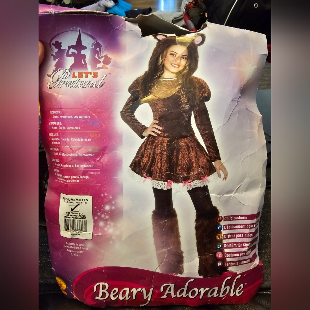 Girls Bear "Beary Adorable" Halloween Costume from Rubies 8/10